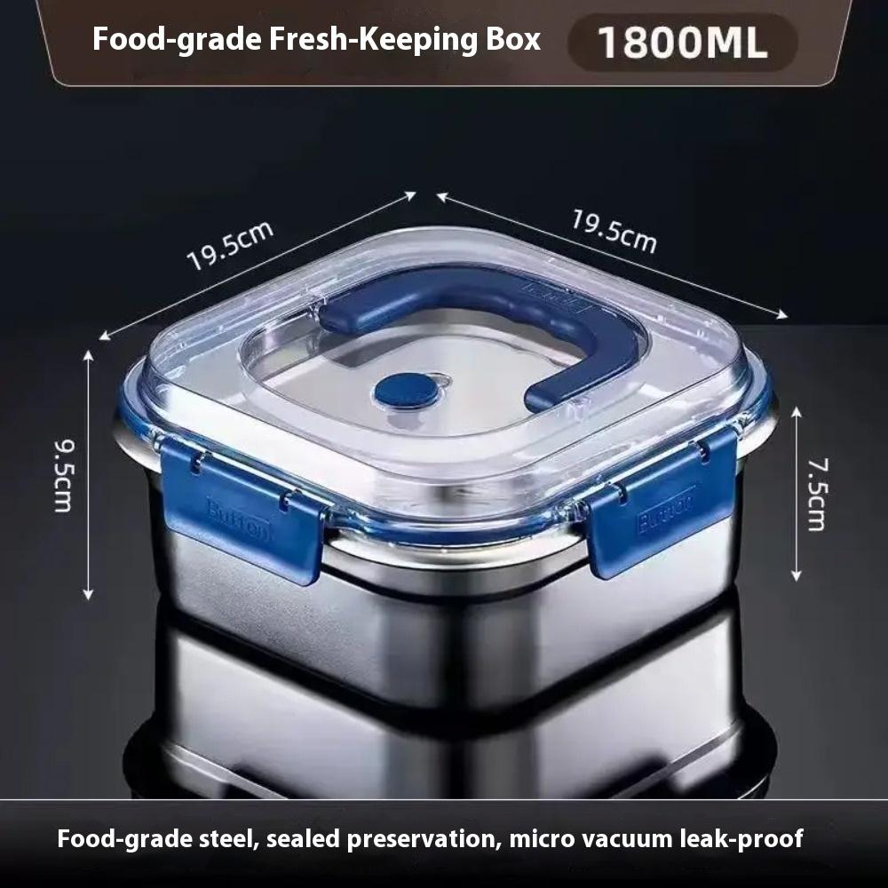 Thick Stainless Steel Food Preservation Box with Leak-proof Seal, Suitable for Microwave Ovens and Induction Cookers, Multi-func