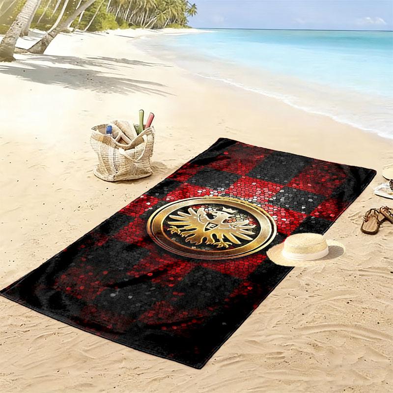 Eintracht Frankfurt Print Beach Towel, Large Soft Quick Dry Towel for Beach Camping Swimming