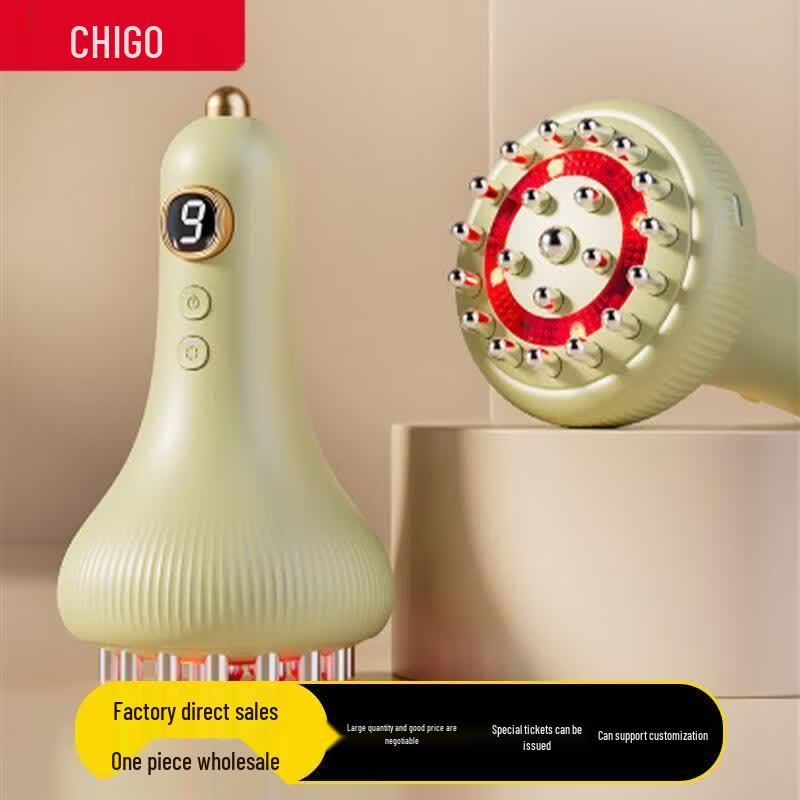 Chigo Electric Meridian Brush Massager with Heating CN plug (adapter included)