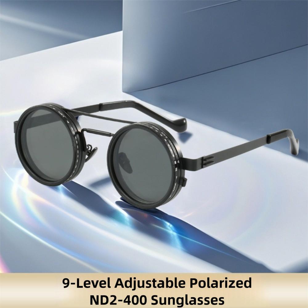 ND2-400 Adjustable Dimming Glasses 9 Level Sun Glasses Fashion Polarized Sunglasses  Driving