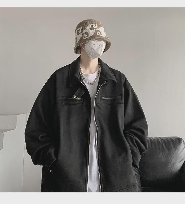 Herren Europäische und Amerikanische Retro Wildlederjacke - High-End High Street Mode für Herbst & Winter