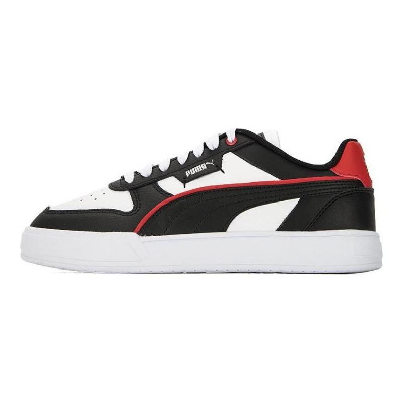 PUMA Caven Dime Synthetic Leather Low Skate Shoes Unisex White Black Red 384953-16 38.5