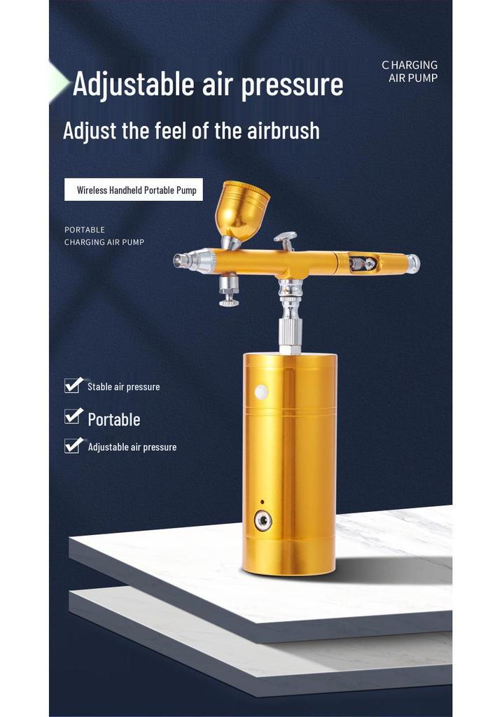 Portable Electric Airbrush & Air Pump Set for Painting, Tattooing, and Coloring