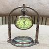 Antique Brass Table Clock – Vintage Roman Desk Clock, Mantel Shelf Décor, Classic Analog Clock & Collector Gift