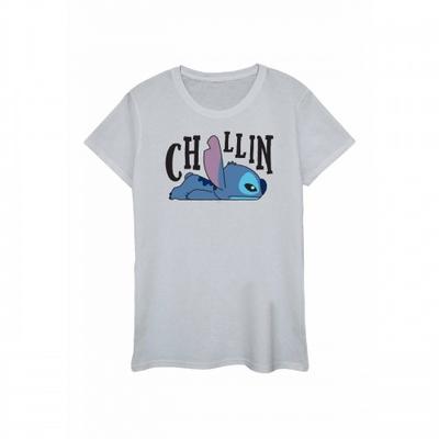 Womens/Ladies Lilo And Stitch Chillin Cotton T-Shirt