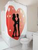Romantic Couple In Heart Waterproof Shower Curtain