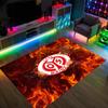 Diseño Mainz FC Alfombra de Terciopelo de Cristal Acogedora No?Alfombra Estampada Antideslizante Para Dormitorio Sala de Estar Entrada