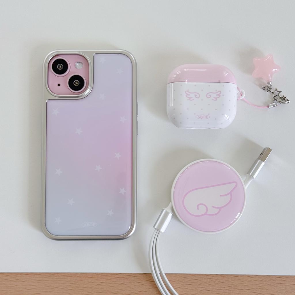 HOT Luxury Clmj PINK AURORA STAR Phone Case for iPhone 17 16e 16 15 14 13 12 11 Pro Max X XR XSMAX 8 7 Air Plus Luxury Clear