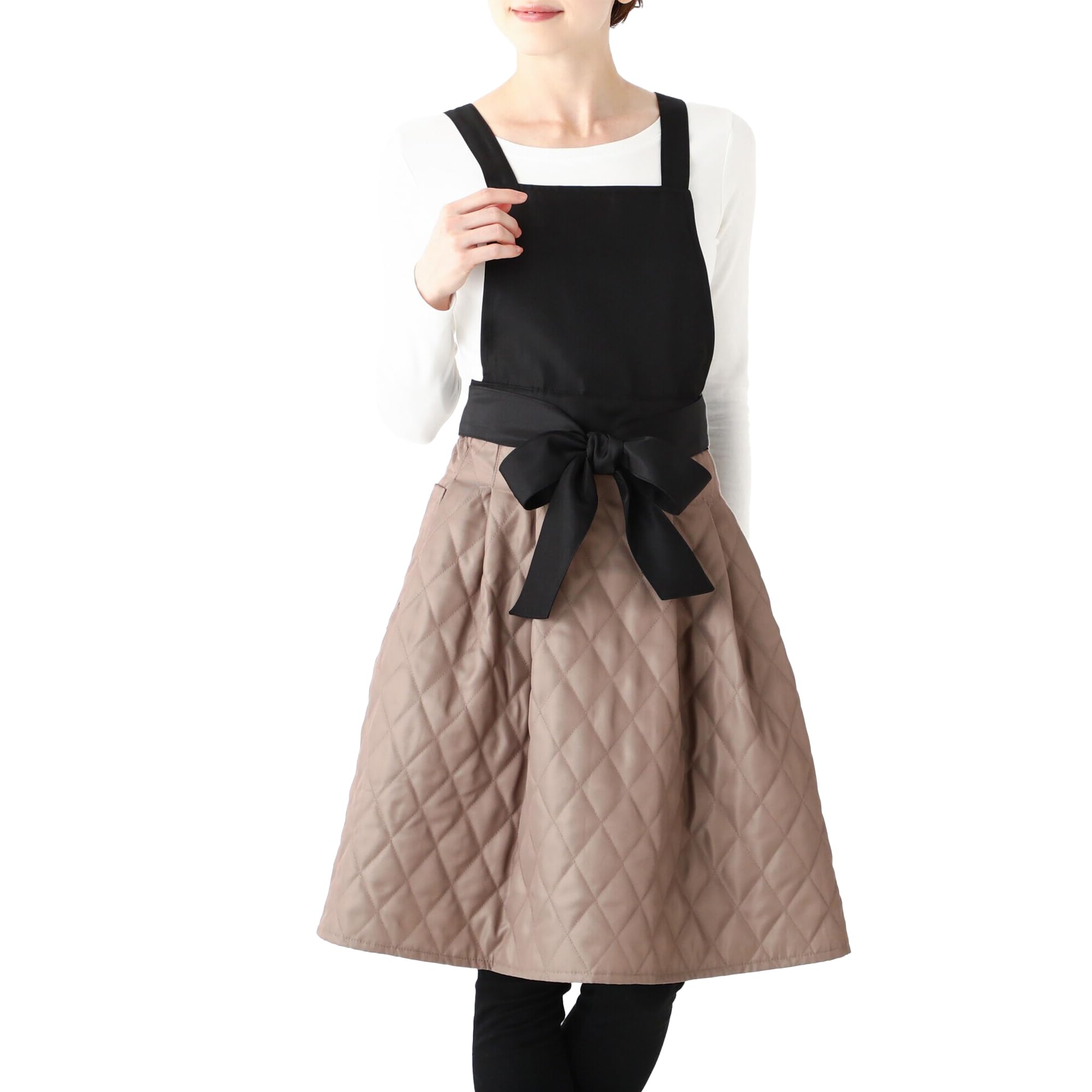 

[Francfranc] Francfranc Quilted Full Apron, Khaki