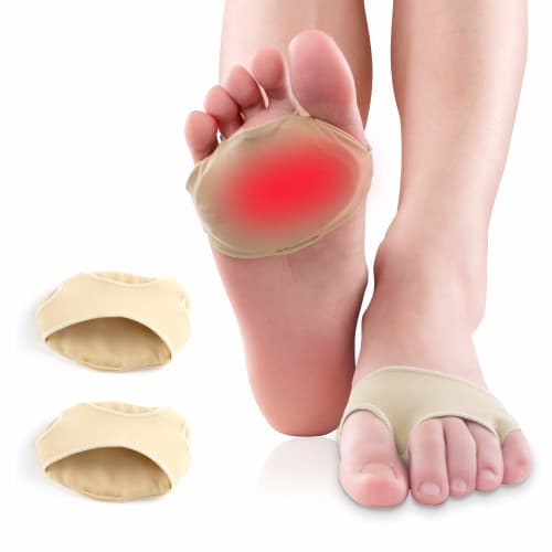 Foot Protection Pads, Metatarsal Pads, Sesamoid Bone Support Support for Plantar Blisters, Corns, and Calluses, Silicone Pads, Shock Absorption, Foot