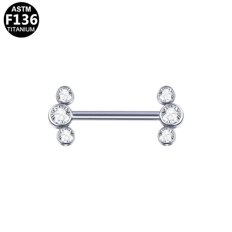 ASTM F136 Titanlegierung Mode Piercing Schmuck Mehrere Stile für Ohrbrücke, Brustwarzen-Barbell, Nasenring | Festival & Party