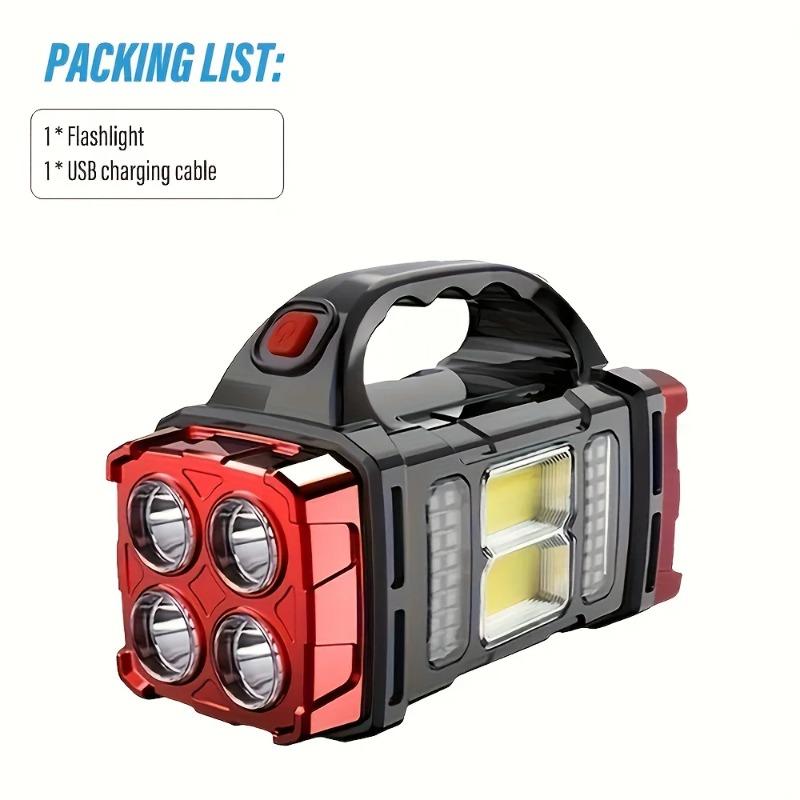 

Портативный мощный фонарик с USB-зарядкой, солнечный светодиодный свет, 4 режима освещения для кемпинга на открытом воздухе, туризма, альпинизма и пеших походов Red-Small-1pc