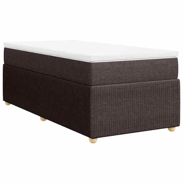 Exclusive House - Slatted Bed Base with Mattress Dark Brown 80x200 Cm