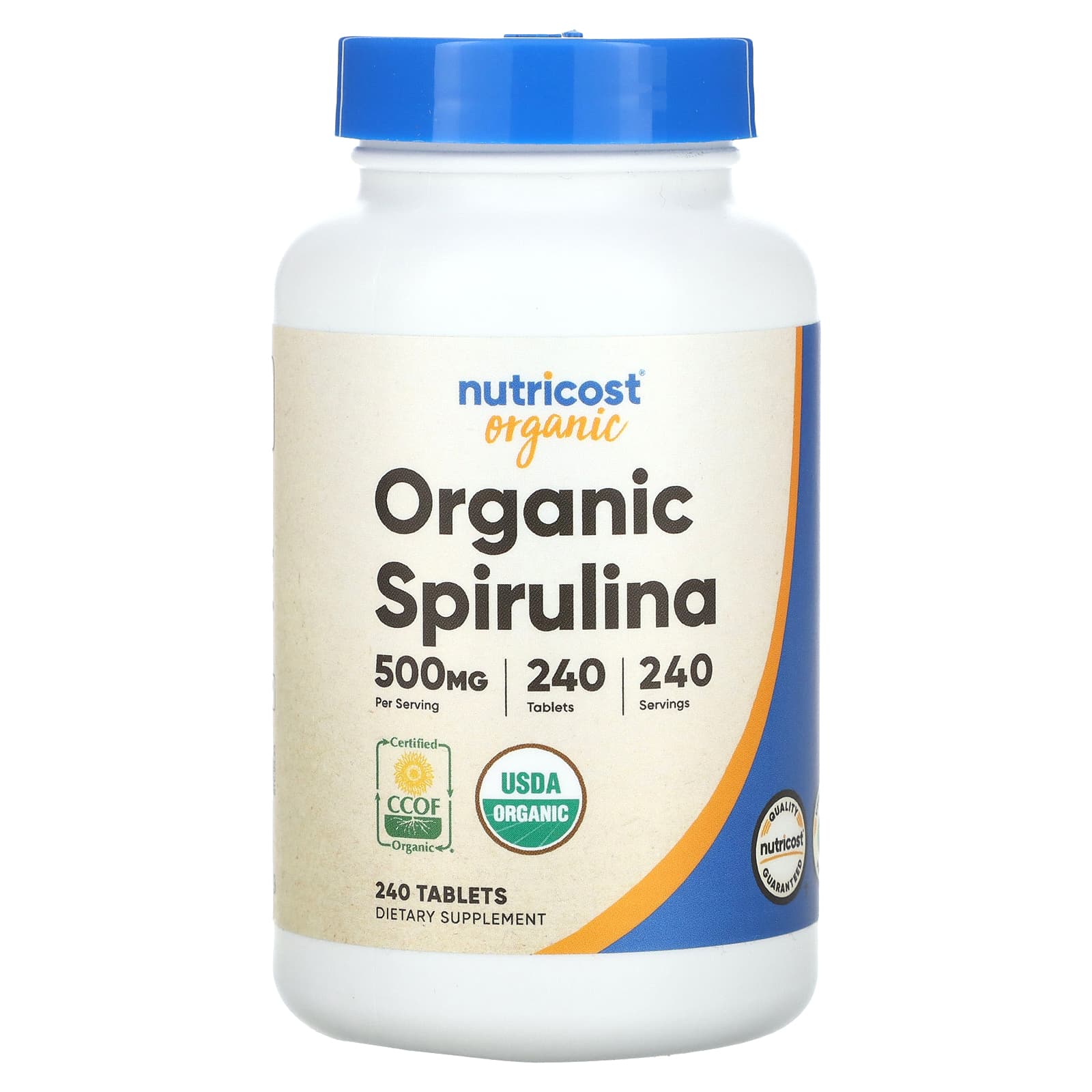 

Organic Spirulina, 500Mg, 240 Tablets