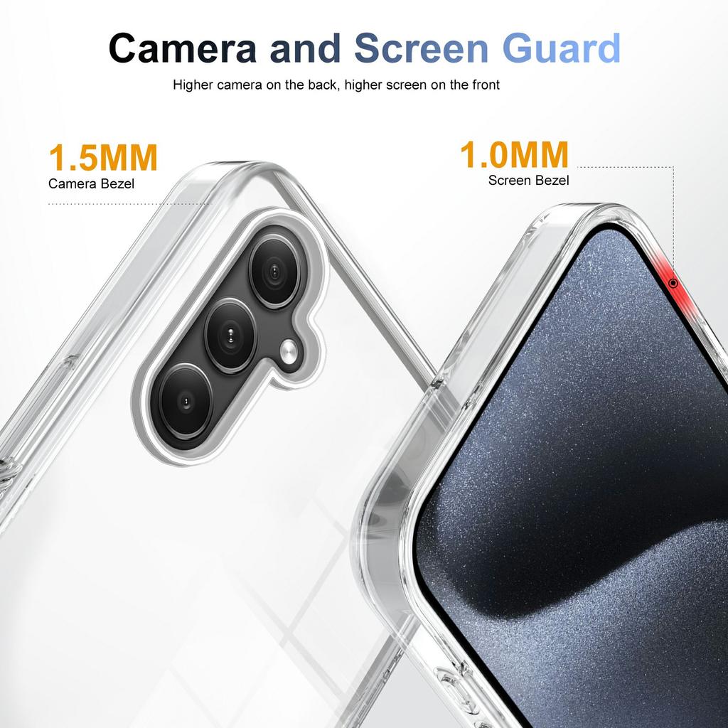 For Samsung Galaxy A34 5G Clear Phone Case TPU PC Anti-Slip Drop-Proof Back Cover