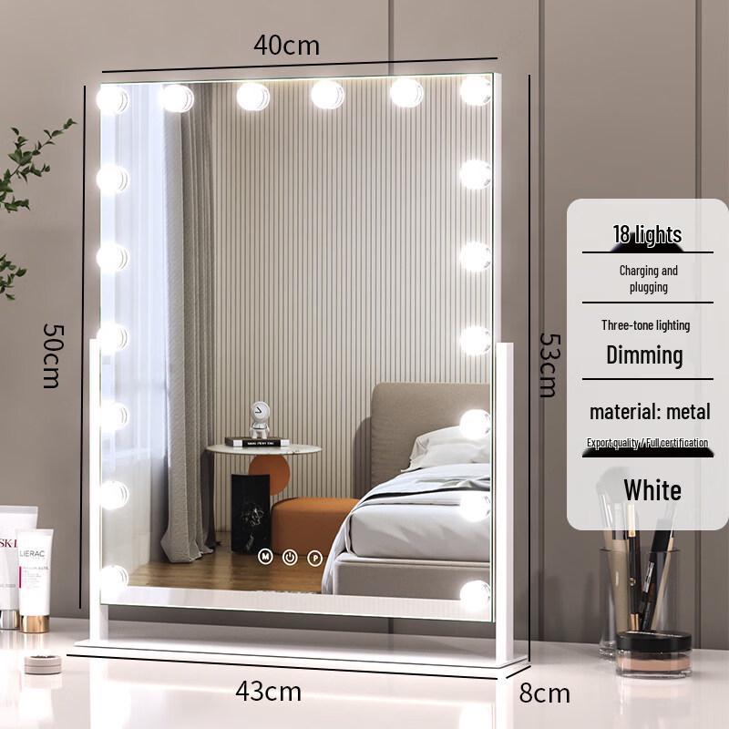 Smart Rotating LED Desktop Makeup Mirror