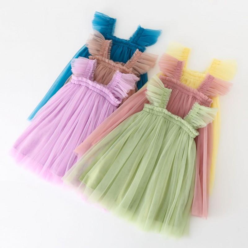 Girls Princess Dress Sleeveless Tulle Tutu Toddler Kids