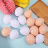 60/10PCS Easter Simulation Eggs DIY Painted Eggs Happy Eatser Plastic Fake Eggs Home Festive Party Decor Supplies Kids Gift Toys