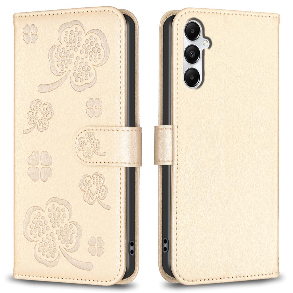 For Samsung Galaxy A16 5G/A16 4G Case Clover Pattern Wallet Stand View Leather Phone Cover