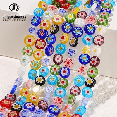 Jingde Tausend Blume Lampwork Florale Glasperlen für DIY Schmuckzubehör