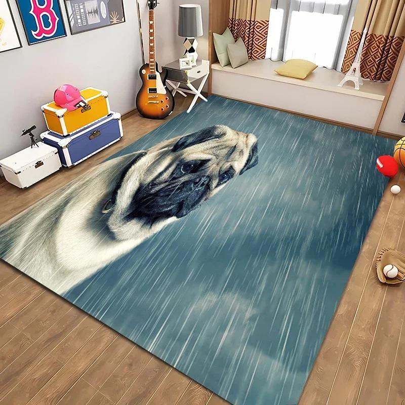 

Собаки 3D HD Печать Ковры для дома Гостиные Детские Спальня Диван Коврик для двери Кухня Напольный коврик Противоскользящий Декор Коврик Декор 40X60cm-16x24in