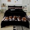 3D Hund Sengetøy Sett Søt Fransk Bulldog Valp Dynetrekk Sett Tegneserie Sengeoverkast Kjæledyr Dyr Hjemmetekstiler Queen 2/3 stk King Full
