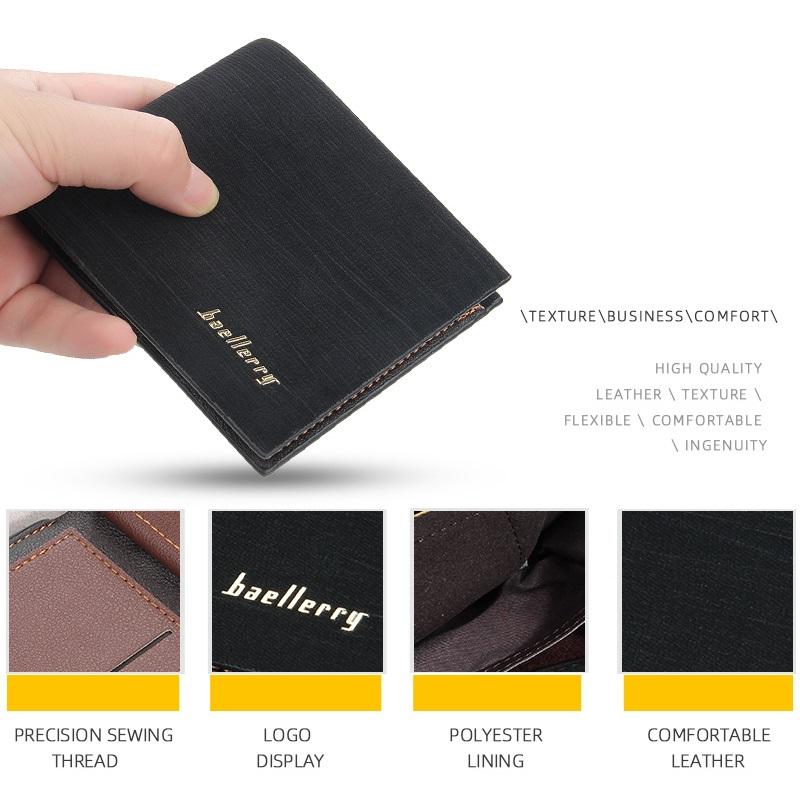 Baellerry Männer Kurze Brieftasche Vintage Leder Karte Halter Mode Geldbörse Business