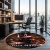 Custom Name Total War Warhammer Printed Round Rug Carpet Chair Rug Area Rug Entryway Doormats,for Office Chair Living Room Bedroom Kitchen Room.