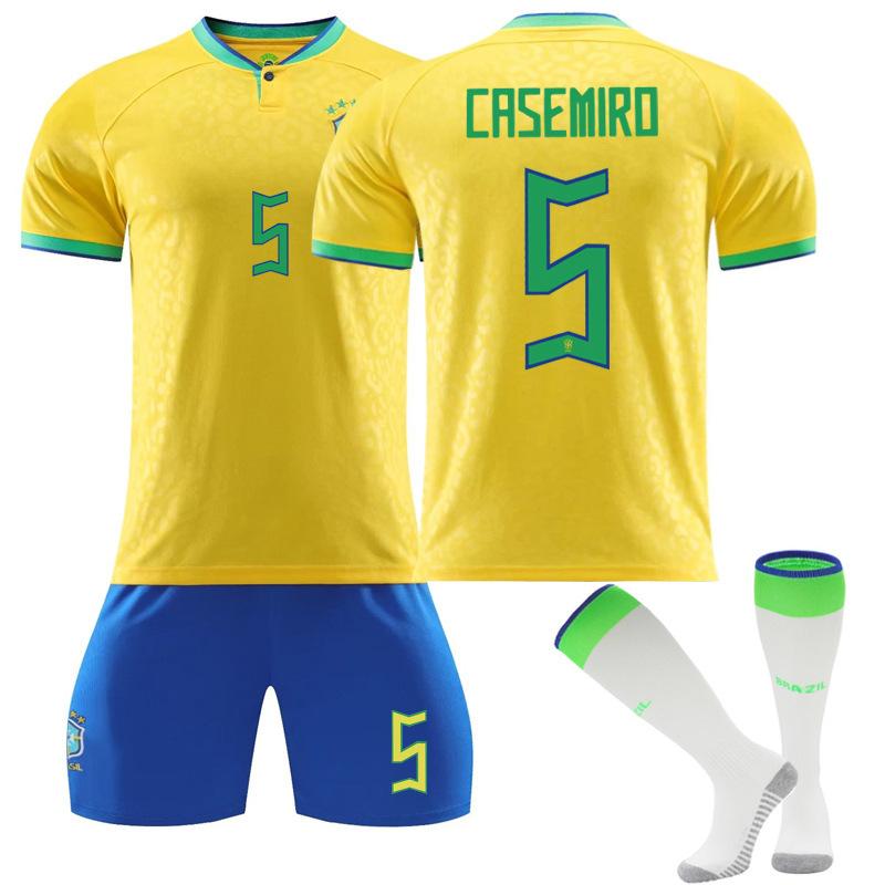 Brazil Jersey No. 10 Neymar 20 Vinicius 9 Charlison 18 Jesus Jersey Football Short Sleeve
