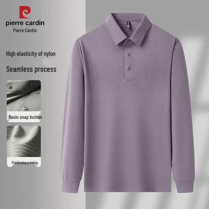 Pierre Cardin Men s Seamless Striped Long-Sleeve Polo Shirt 3XL