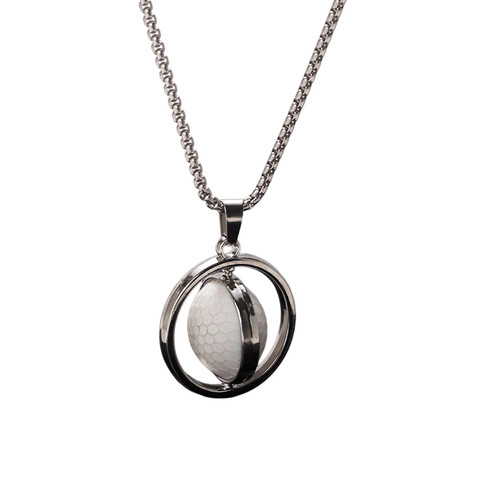 Inspirational Rotatable Sports Ball Necklace To Enhances Athletic Passion Unisex Design Corrosion Resistant Material