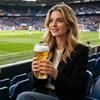 Soccer Beer Glass, Large Capacity Football Mug, Heavy Duty Clear Pint Cup for Craft Beer, Home Bar Party Gift for Fans