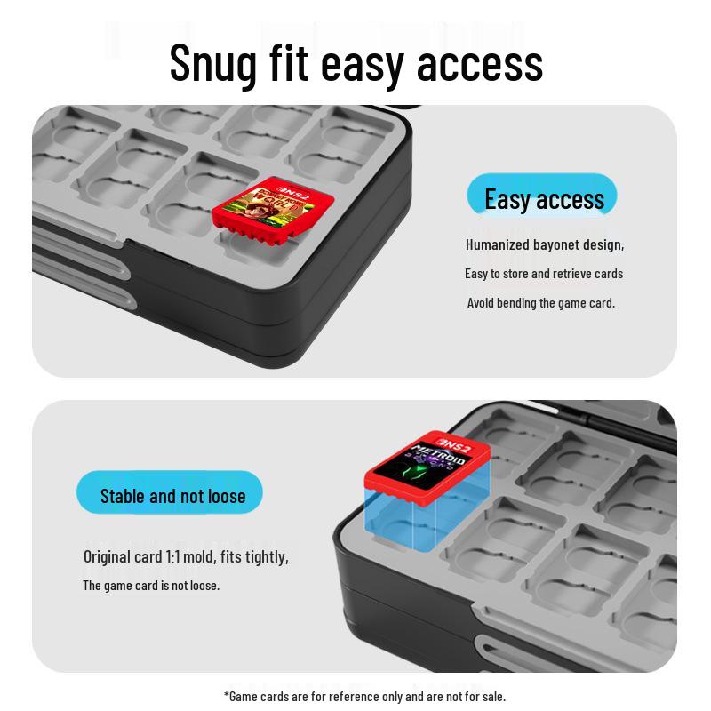 Nintendo Switch Magnetic Cartridge Case: 24-Slot Game Card Holder & Pouch.