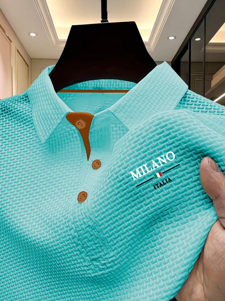 Polo Shirt for Men - Classic Pique Short Sleeve Polo, Regular Fit Golf Work Tops for Daily Wear