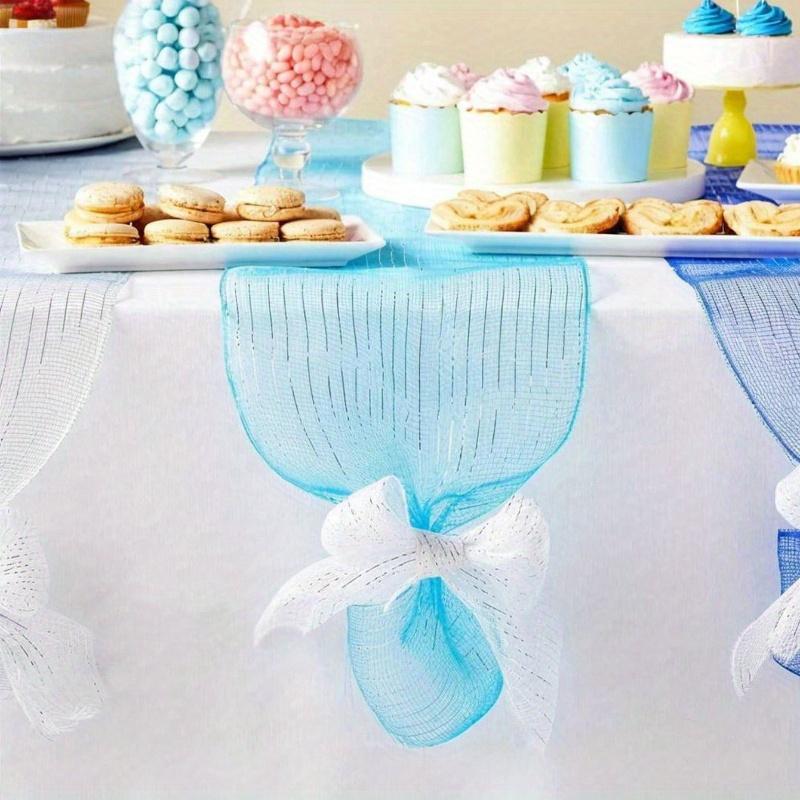 10 Yards, 10 Zoll breit Flash Mesh Garnrolle, Weihnachtsdekor Mesh Metallfolie Dekoratives Mesh Band für Weihnachtsbaum, Kränze Goldener Seidenmesh