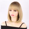 Short Mixed Wigs for Women Synthetic Cosplay Wig with Bangs Straight Hairstyles Anime Costume Party Halloween Cosplay Wig