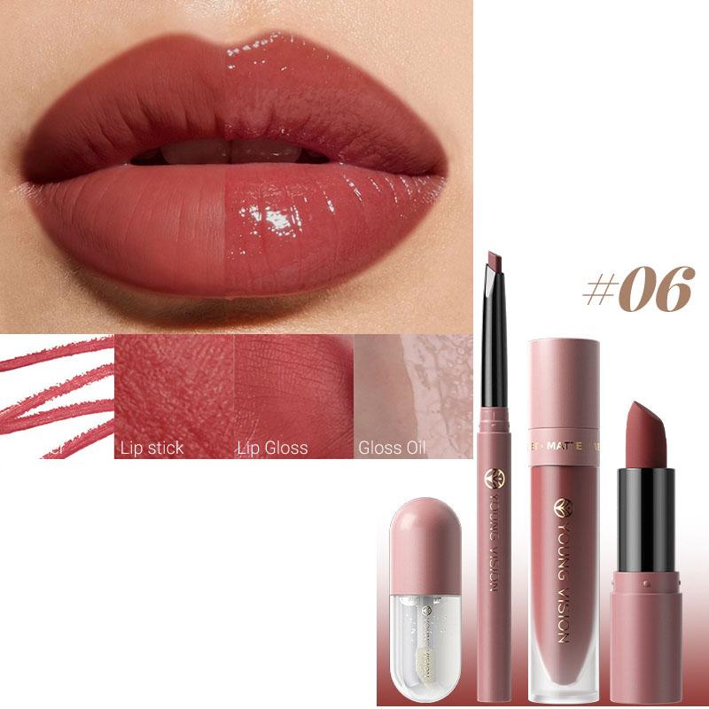 1PC Waterproof Lip Glaze 8 Colors Velvet Matte Long-lasting Transfer-proof Easy Application Matte Lip Gloss