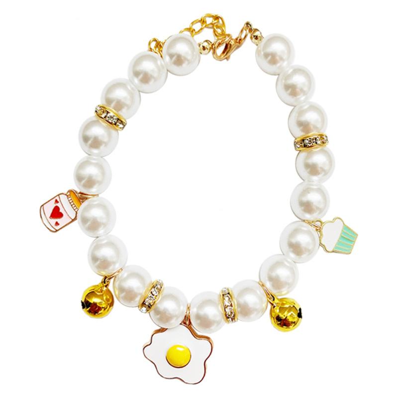 Pet  Pearl  Necklace Diverse Exquisite Styles Adjustable Size Cat Collar Jewelry Accessory Pendant