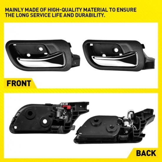 Car Door Handle Interior Front+ Rear Right Passenger Fits Honda Accord 2003-2007