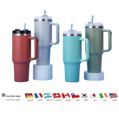 Tazza Termos in Acciaio Inossidabile a Doppia Parete Isolata Sottovuoto di Seconda Generazione da 40 oz con Cannuccia
