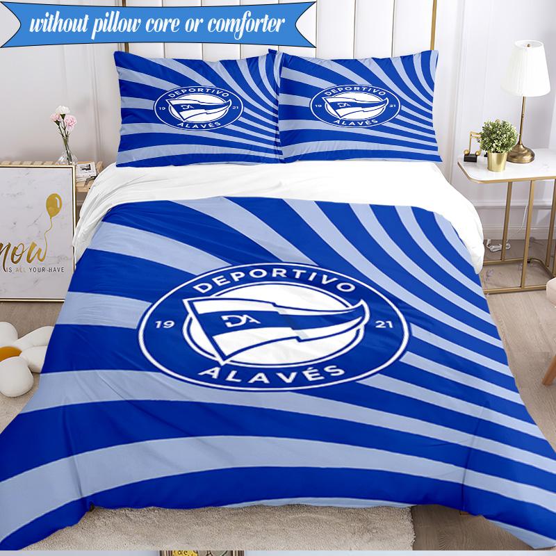 3PCS Deportivo FC Printed Soft Bedding Set,Including 1pc Duvet Cover And 2pcs Pillowcases Perfect for Bedroom, Dormitory, Fan Gift