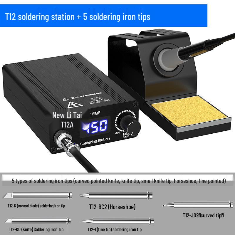 High-Power T12 Soldering Station with Digital Display and Adjustable Temperature for Mobile Phone Repair DIY Kit