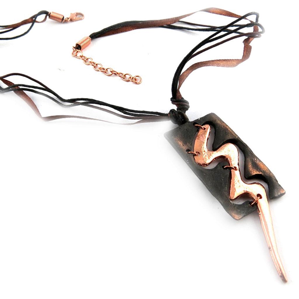 Les Trésors De Lily [E7231] - Designový náhrdelník 'Jardin d'Eden' Černá měď