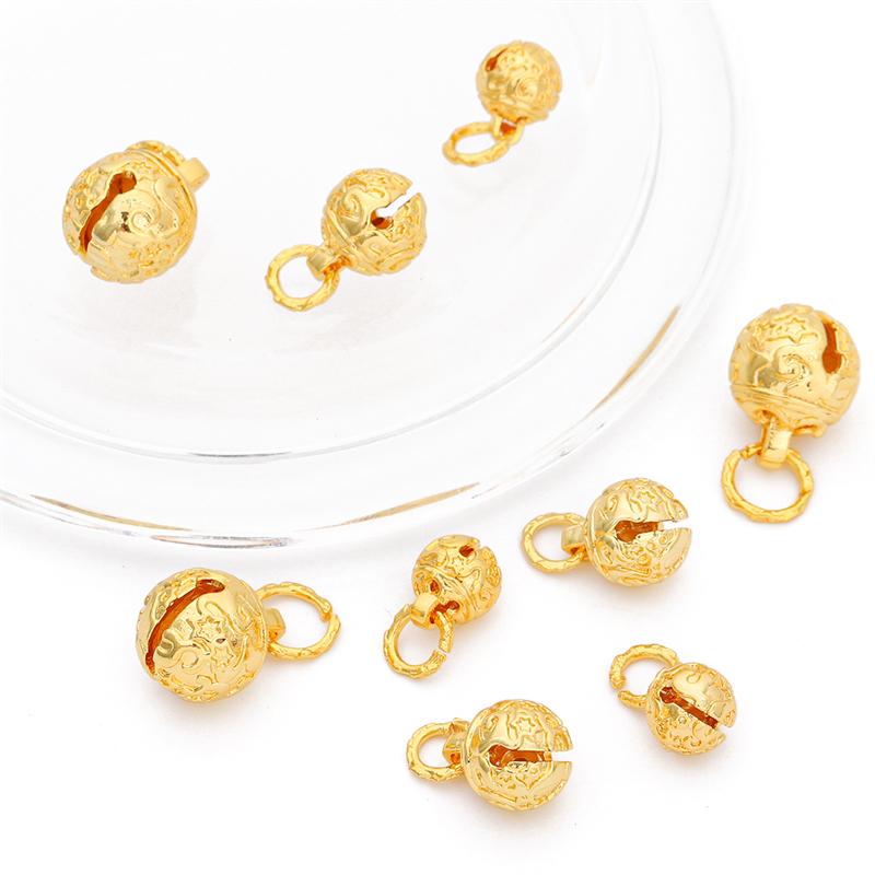 1Pc Copper Star Bell Charms Pendant For DIY Necklace Bracelet Earrings Jewelry Making Craft Accessories