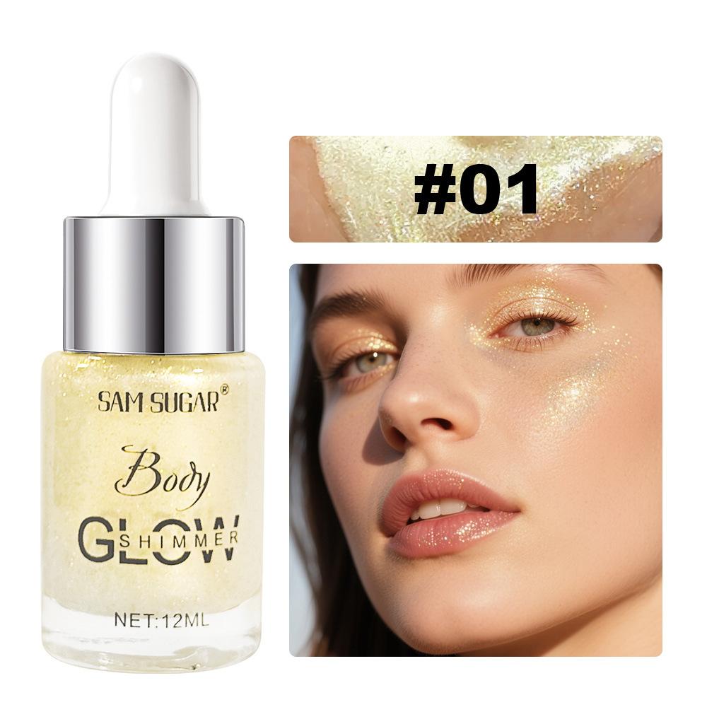 4 цвета Алмазный хайлайтер пудра Масло Водостойкий Высокий блеск Глиттер Бронзер для тела Хайлайт Масло Стойкий Контур для лица Иллюминатор