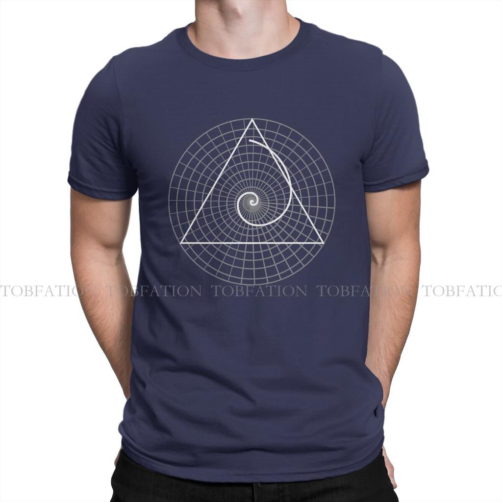 ZX Fibonacci Sequence Golden Ratio Circle Tshirt Homme Mens Clothing Blusas Cotton T Shirt For Men