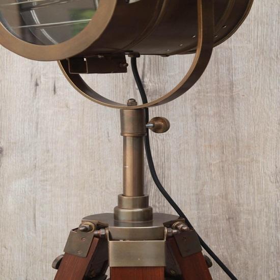 Tripod Floor Lamp In  Brown Finish