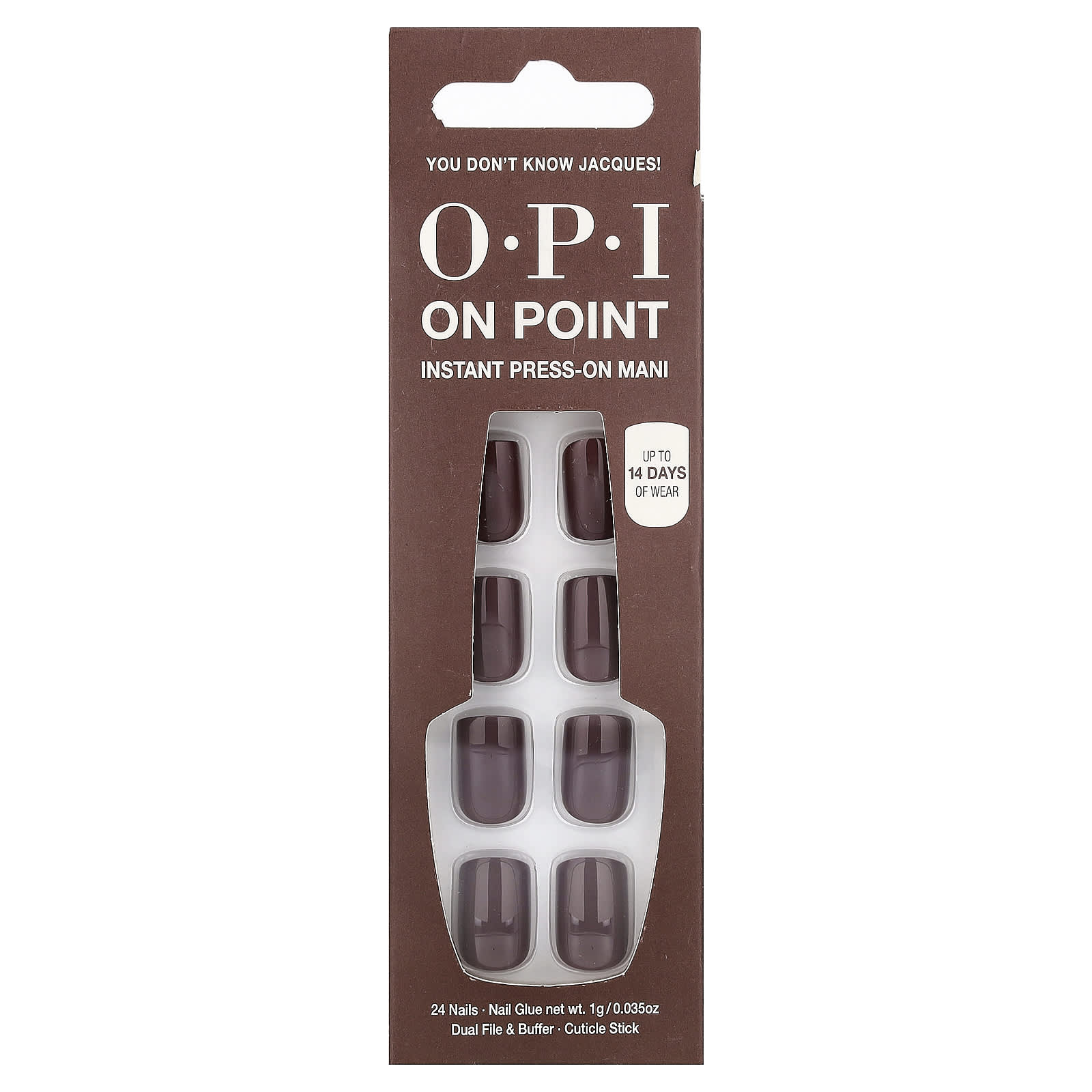 

OPI, На острие, Мгновенные накладные ногти, Маникюр, Короткая длина, Вы действительно Жак!, Набор из 27 предметов