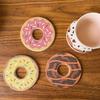 Sottobicchiere Diatomee Forma Ciambella per Tazza da Scrivania Tappetino Asciugatura Rapida Assorbente Acqua Resistente al Calore Antiscivolo Carino Decorazione Cucina Ufficio