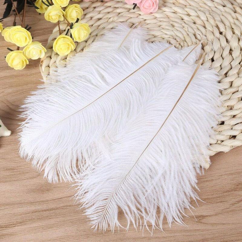 10 Stück 20-25cm Elegante Straußenfedern Große Flauschige Federn für Hochzeitsfeier Hauszimmer DIY Dekorationen